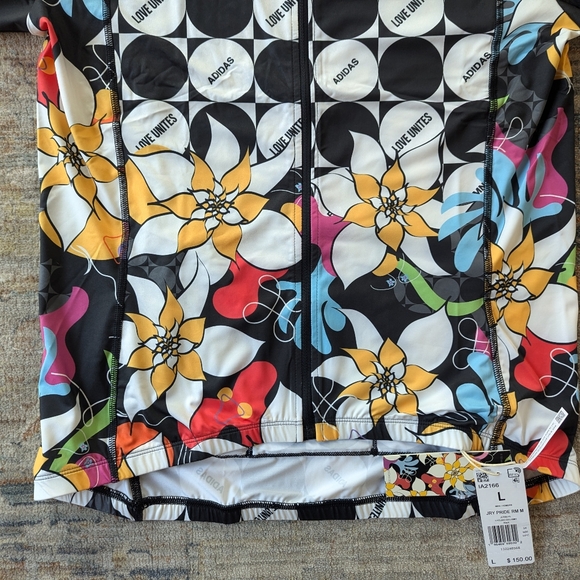 Adidas x Rich Mnisi Cycling Jersey Short Sleeve Black IA2166 Mens Size L NWTNe - Picture 3 of 9